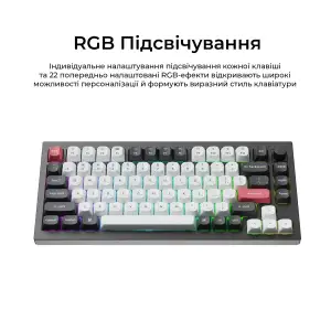 Клавиатура беспроводная Keychron Q1 HE Magnetic Switch Black RGB (Q1H-M1-UA) UA