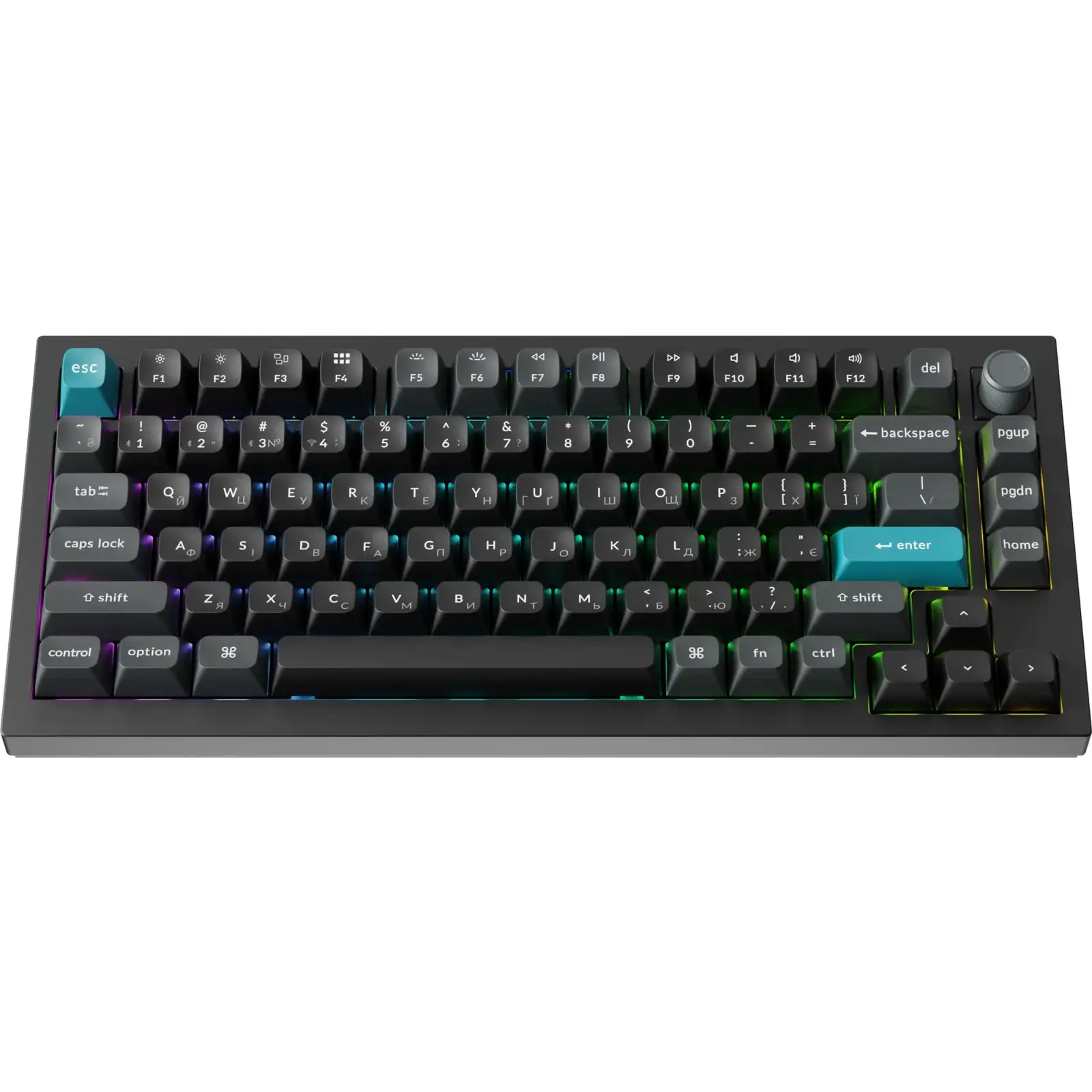 Клавиатура беспроводная Keychron Q1 Ultra Keychron Red Switch Black RGB (Q1U-M1-UA) UA