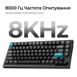 Клавиатура беспроводная Keychron Q1 Ultra Keychron Red Switch Black RGB (Q1U-M1-UA) UA