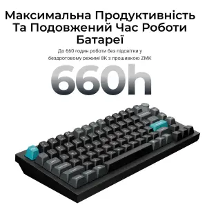 Клавиатура беспроводная Keychron Q1 Ultra Keychron Red Switch Black RGB (Q1U-M1-UA) UA