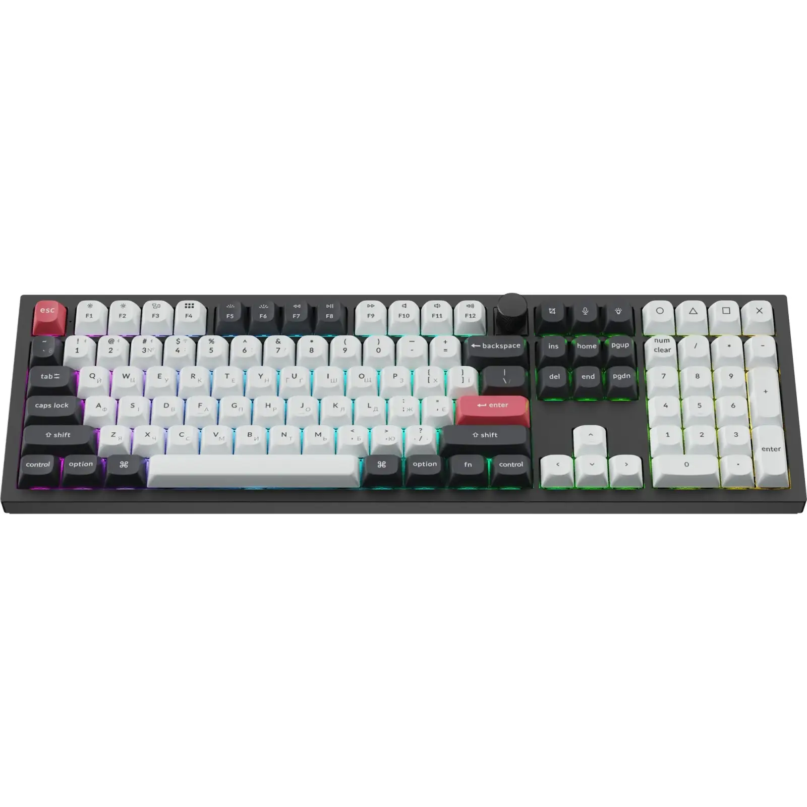 Клавіатура бездротова Keychron Q6 HE Magnetic Switch Black RGB (Q6H-M1-UA) UA