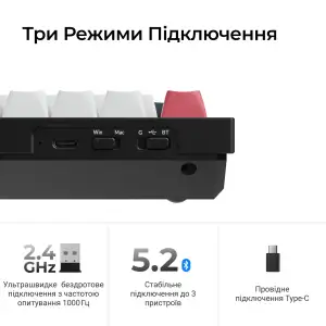 Клавіатура бездротова Keychron Q6 HE Magnetic Switch Black RGB (Q6H-M1-UA) UA