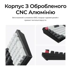 Клавіатура бездротова Keychron Q6 HE Magnetic Switch Black RGB (Q6H-M1-UA) UA