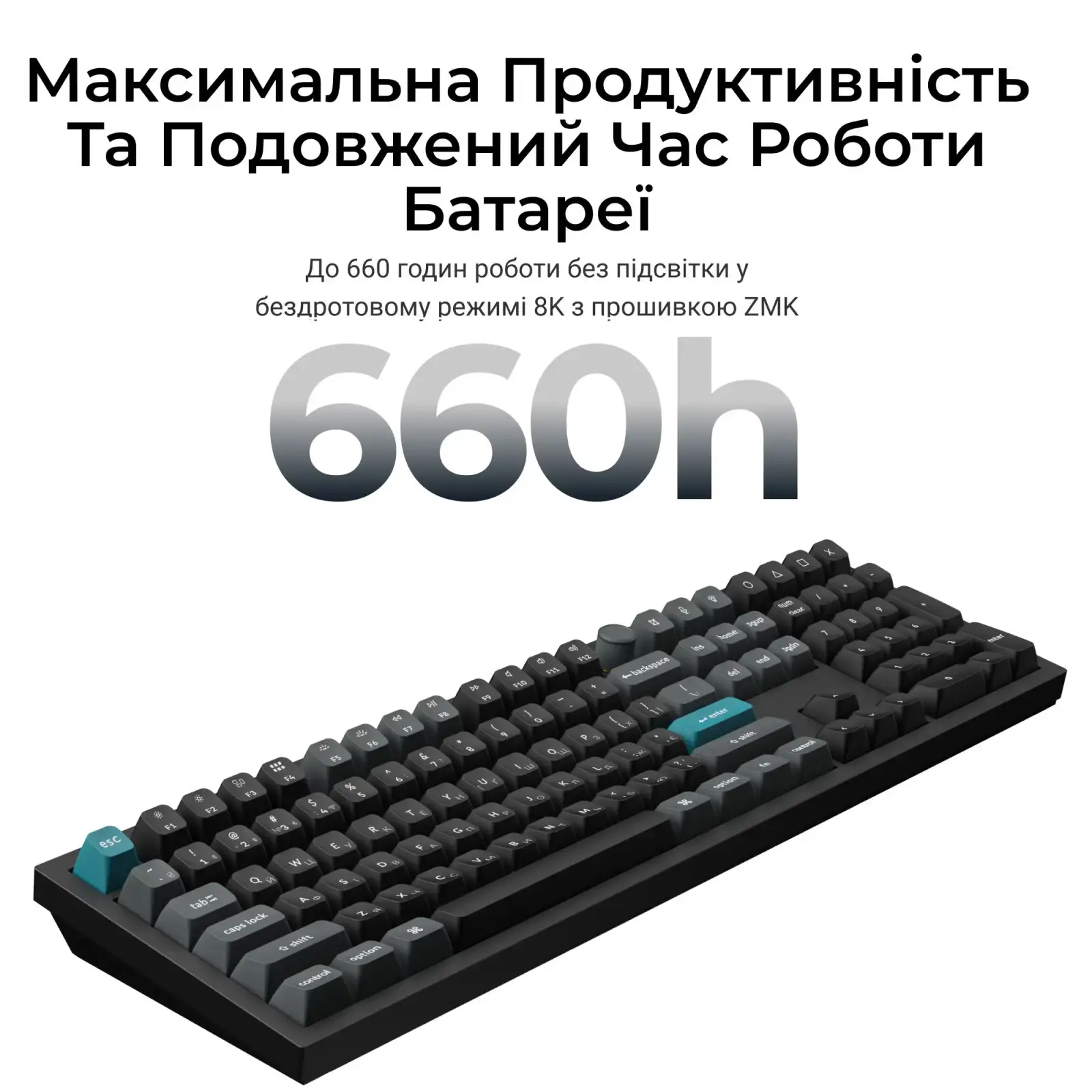 Клавиатура беспроводная Keychron Q6 Ultra Keychron Red Switch Black RGB (Q6U-M1-UA) UA