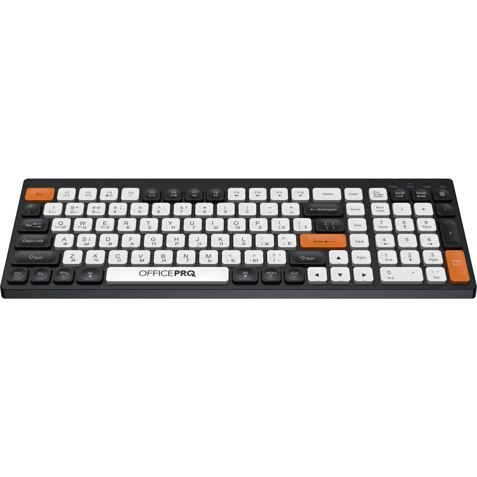 Клавиатура беспроводная OfficePro SK985BO Black/White UA