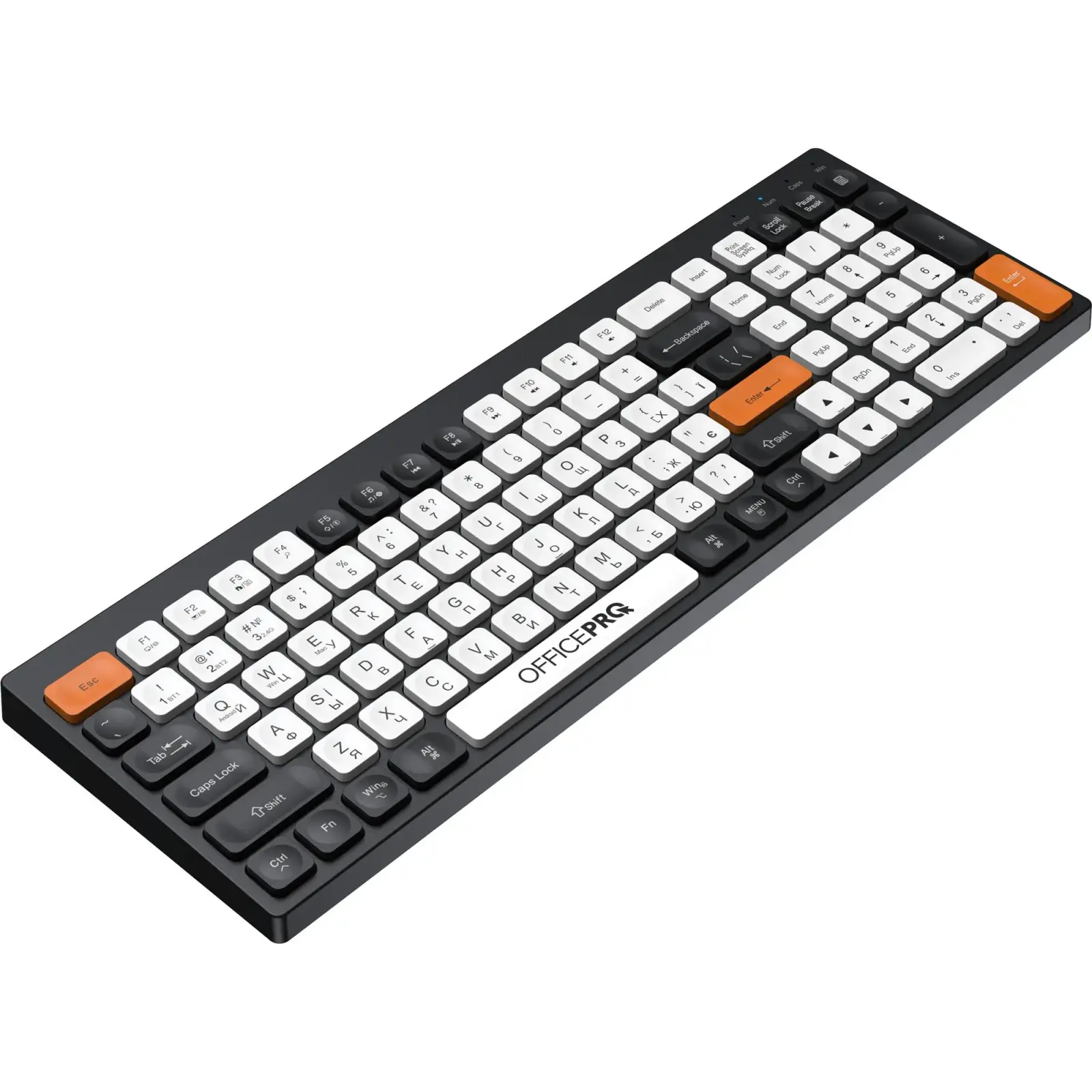 Клавиатура беспроводная OfficePro SK985BO Black/White UA