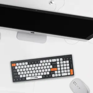 Клавиатура беспроводная OfficePro SK985BO Black/White UA