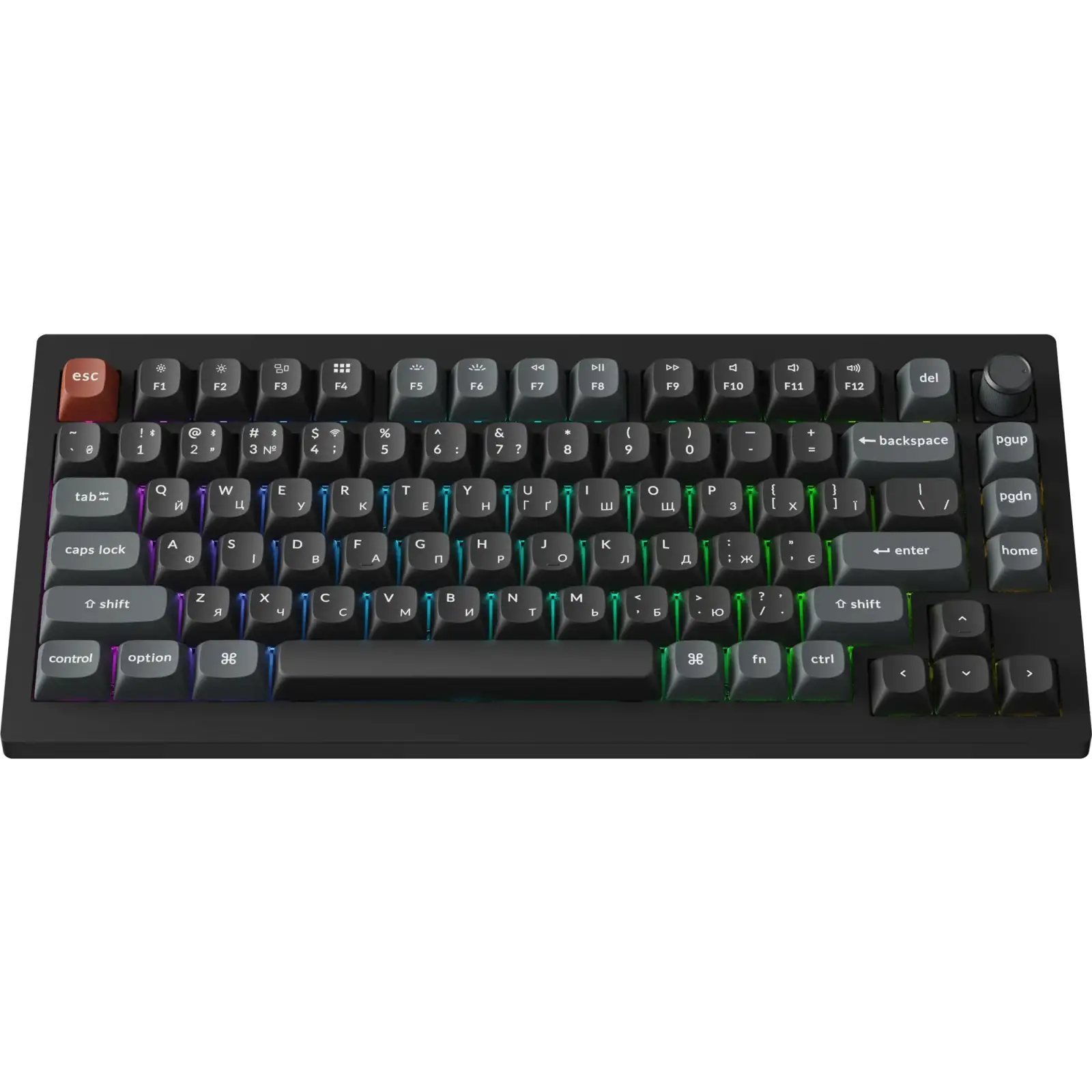 Клавіатура бездротова Keychron V1 Ultra Keychron Red Switch Black RGB (V1U-D1-UA) UA