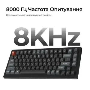 Клавіатура бездротова Keychron V1 Ultra Keychron Red Switch Black RGB (V1U-D1-UA) UA