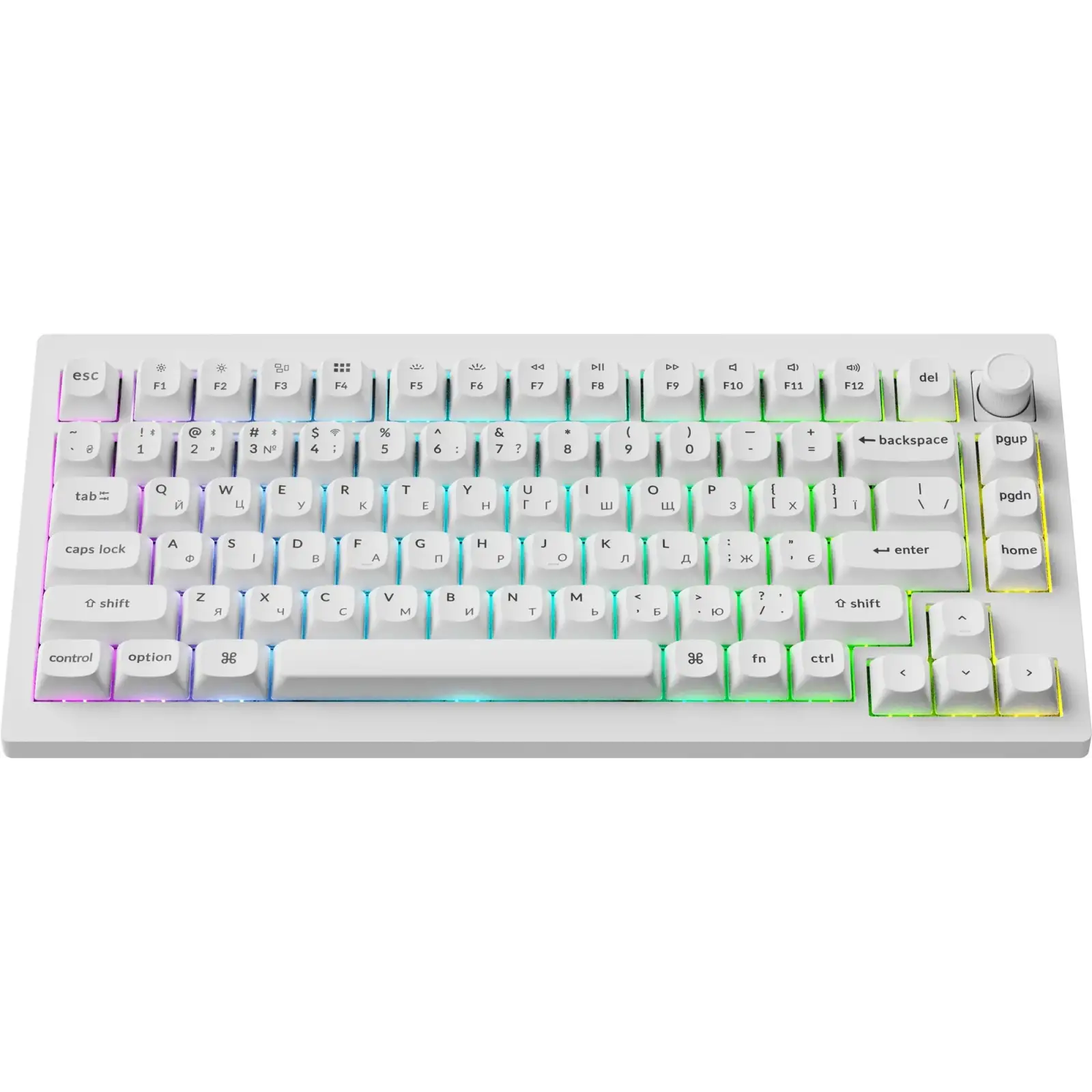 Клавиатура беспроводная Keychron V1 Ultra Keychron Red Switch White RGB (V1U-F1-UA) UA