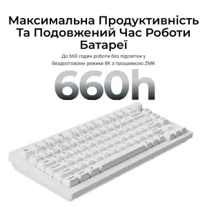Клавиатура беспроводная Keychron V1 Ultra Keychron Red Switch White RGB (V1U-F1-UA) UA