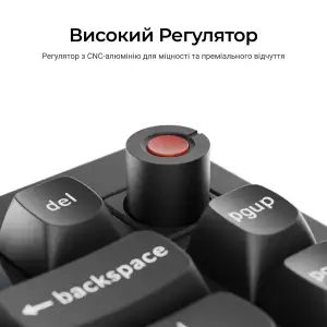 Клавиатура Keychron V1 8K Keychron Super Red Switch Black RGB (V1W-D1-UA) UA
