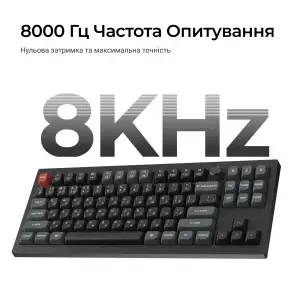 Клавіатура бездротова Keychron V3 Ultra Keychron Red Switch Black RGB (V3U-D1-UA) UA