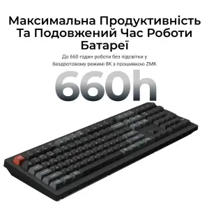 Клавіатура бездротова Keychron V6 Ultra Keychron Red Switch Black RGB (V6U-D1-UA) UA