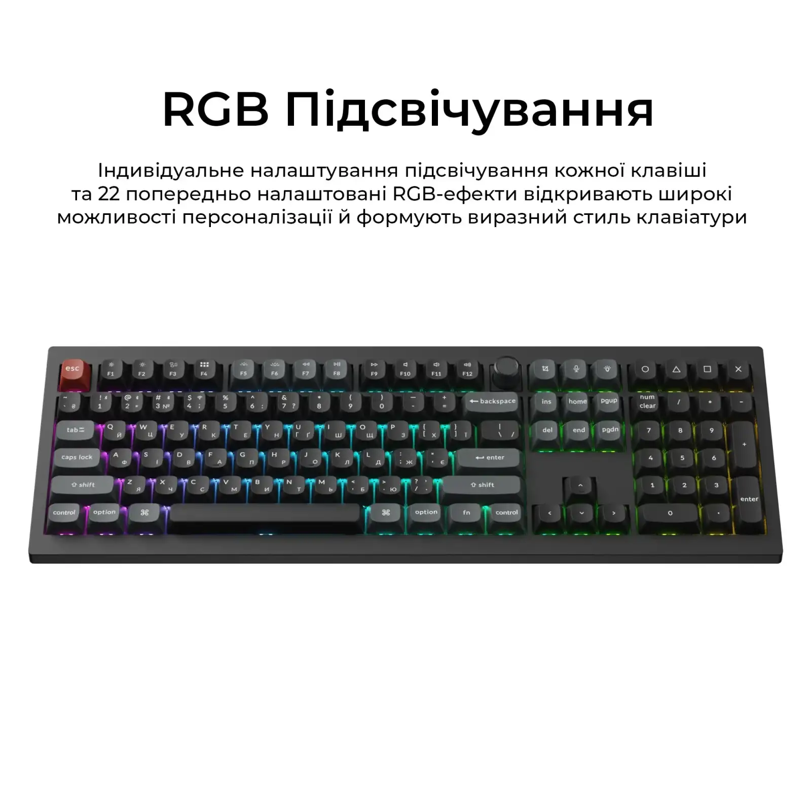 Клавіатура бездротова Keychron V6 Ultra Keychron Red Switch Black RGB (V6U-D1-UA) UA