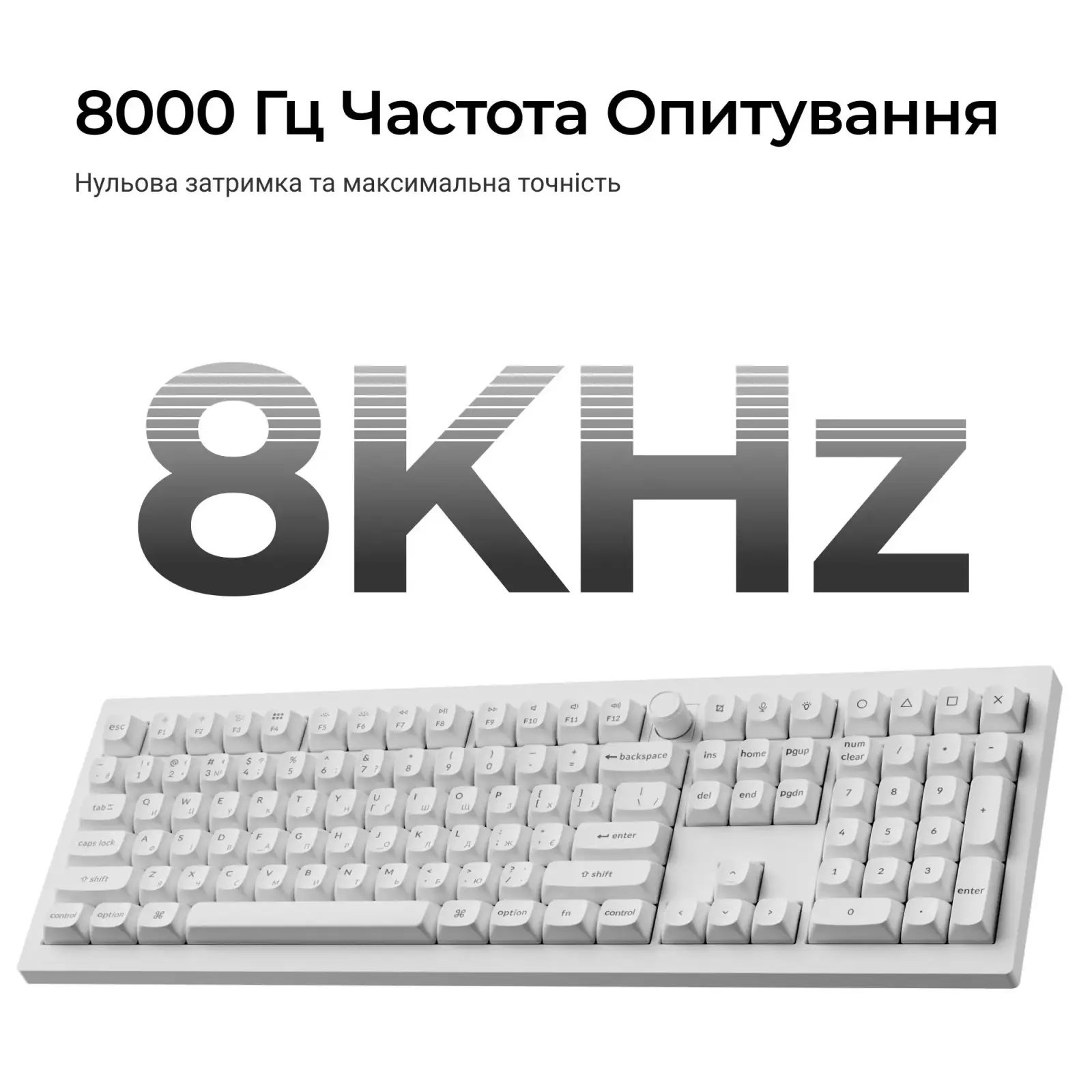 Клавиатура беспроводная Keychron V6 Ultra Keychron Red Switch White RGB (V6U-F1-UA) UA