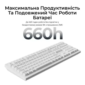 Клавиатура беспроводная Keychron V6 Ultra Keychron Red Switch White RGB (V6U-F1-UA) UA