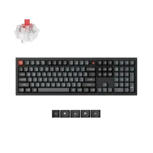 Клавиатура Keychron V6 8K Keychron Super Red Switch Black RGB (V6W-D1-UA) UA