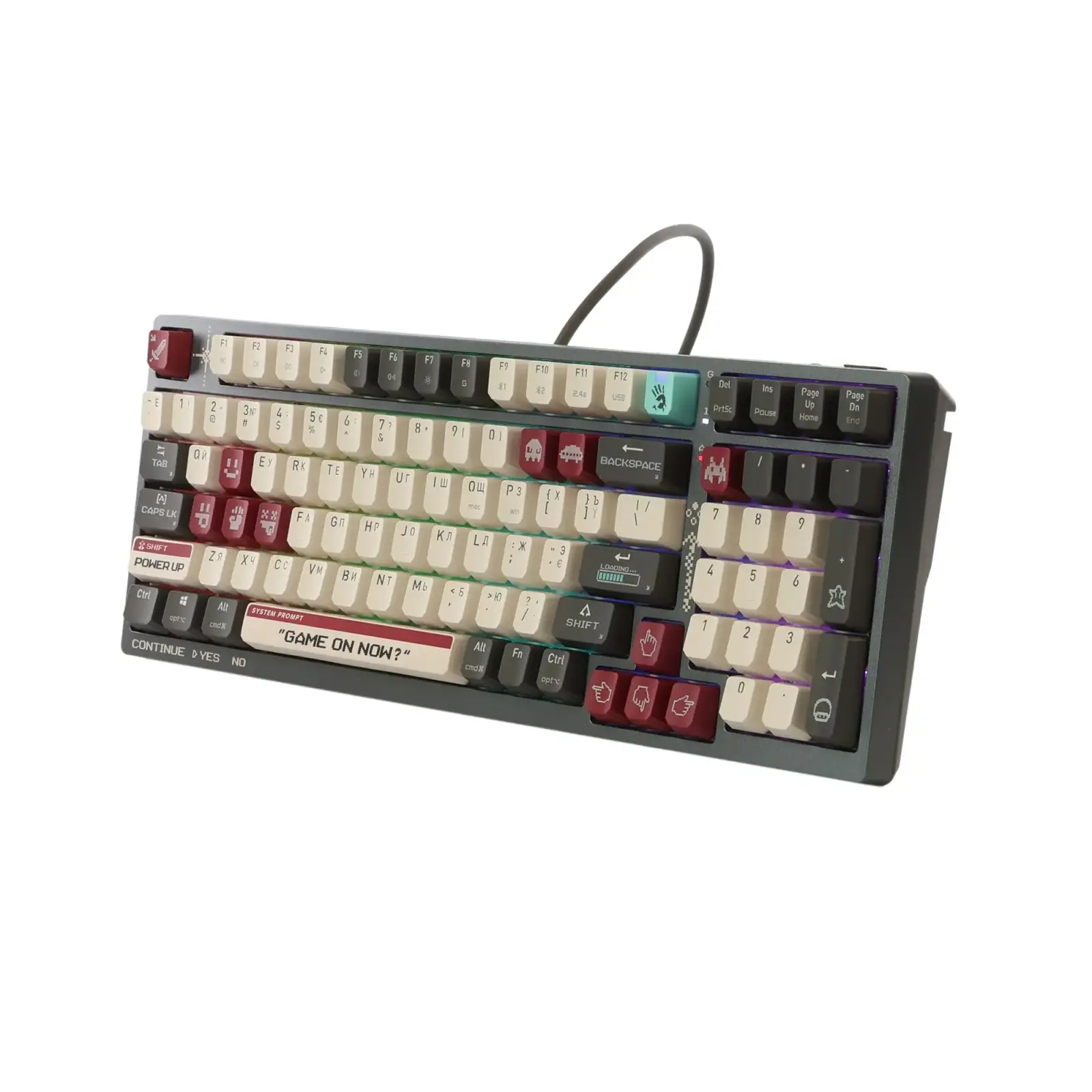 Клавиатура беспроводная Bloody WS98 Pixels Red UA