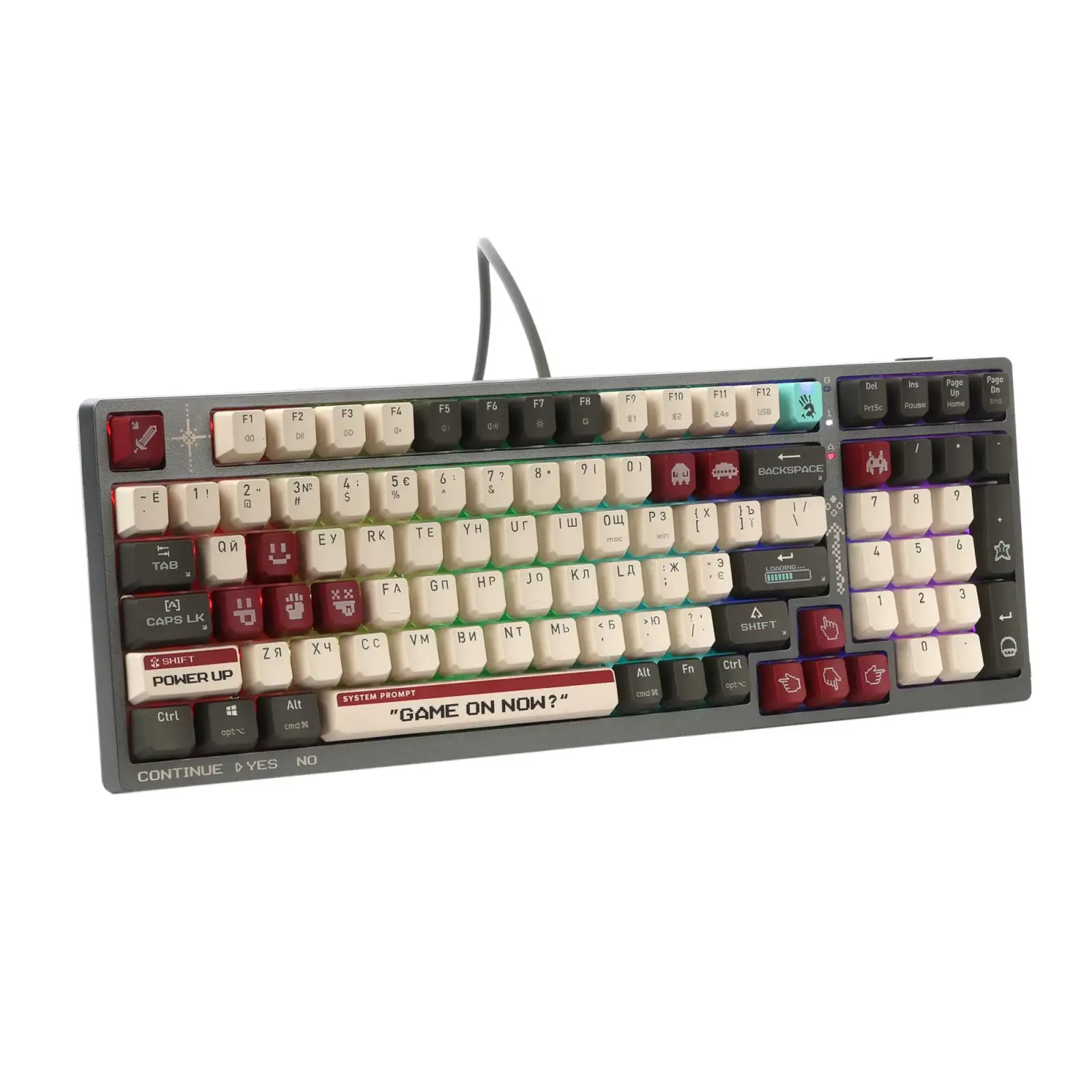 Клавиатура беспроводная Bloody WS98 Pixels Red UA