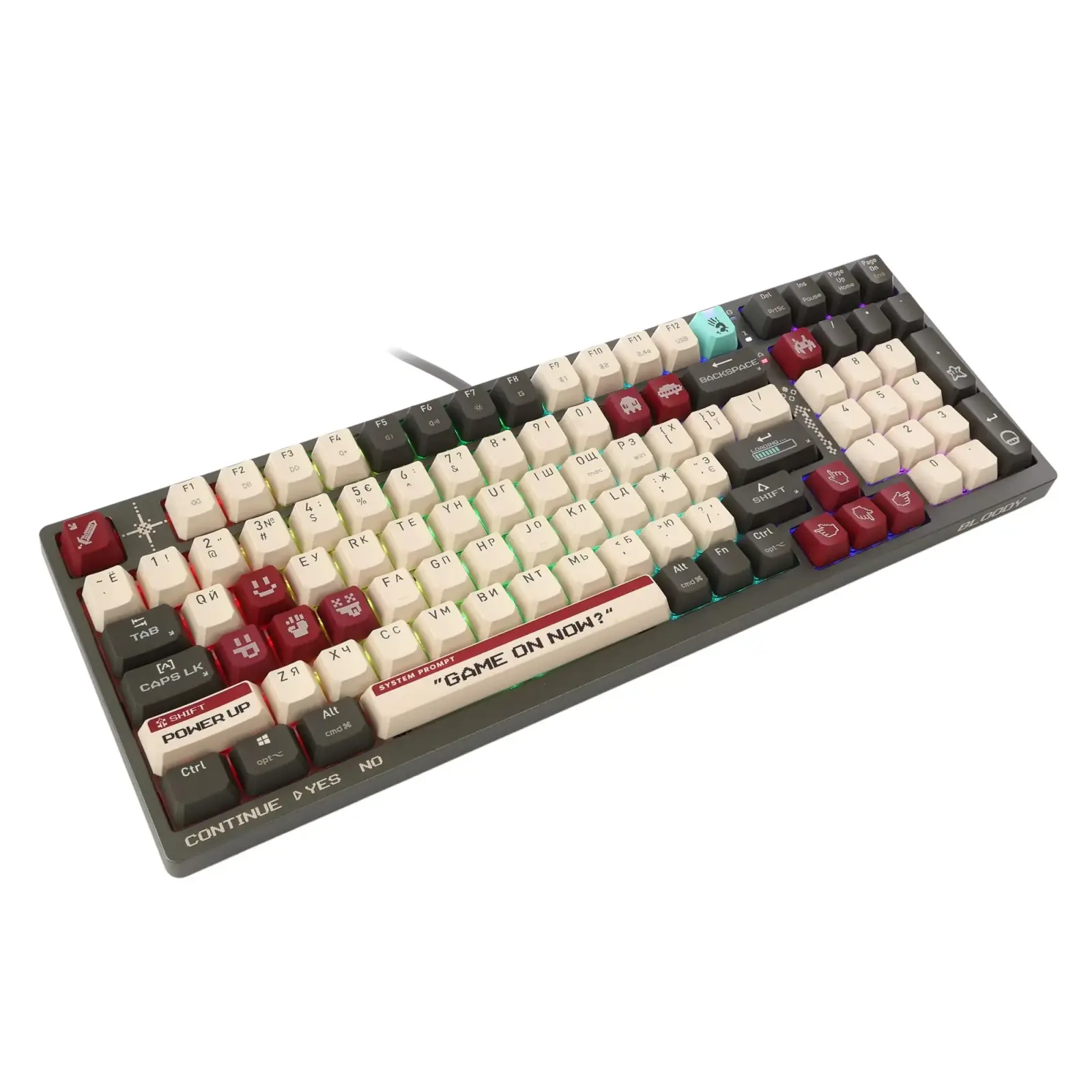 Клавиатура беспроводная Bloody WS98 Pixels Red UA