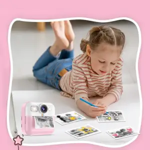 Детский фотоаппарат ColorWay с функцией моментальной печати Pink (CW-PHP01P) UA