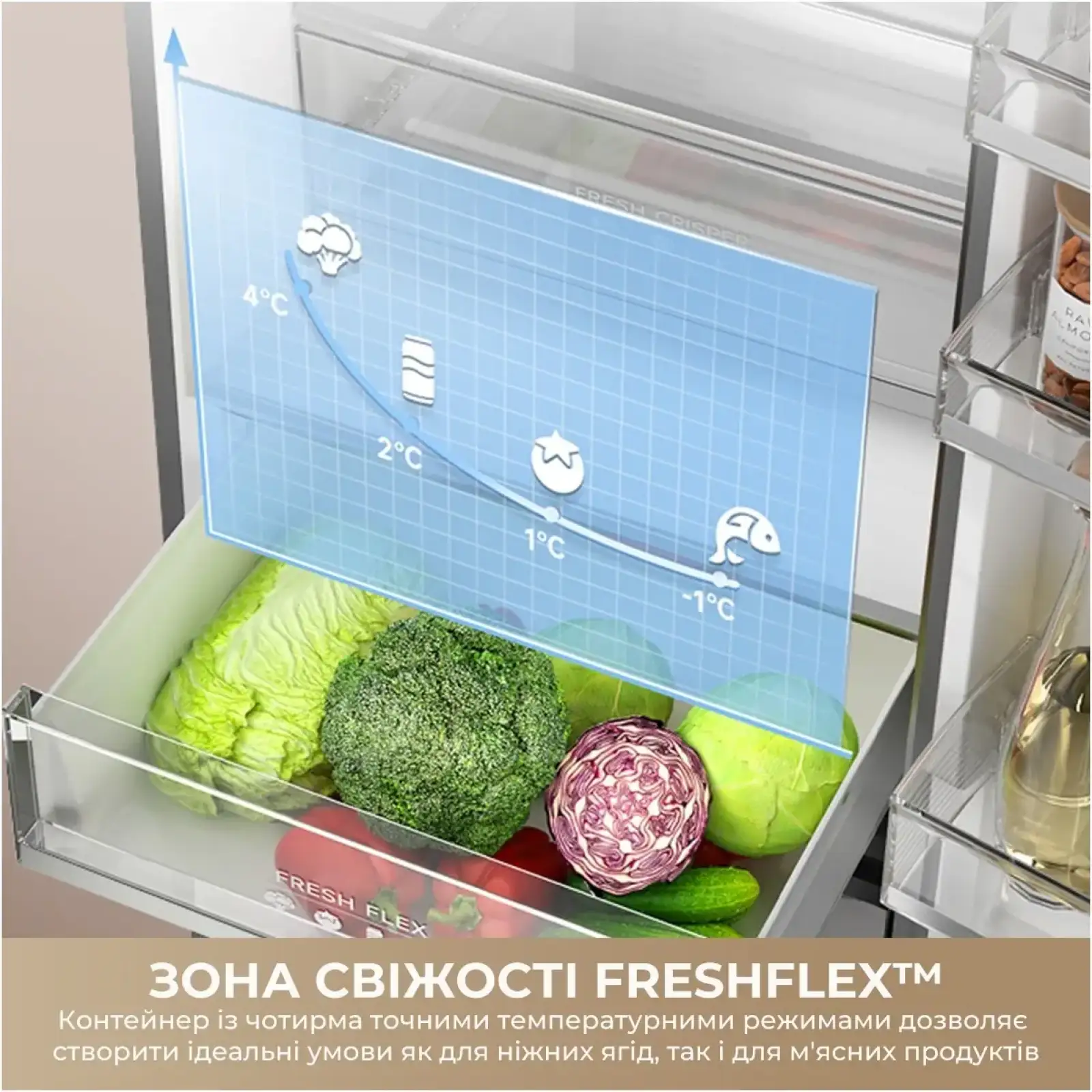 Холодильник Dreame MegaPro 185cm E class-inox UA