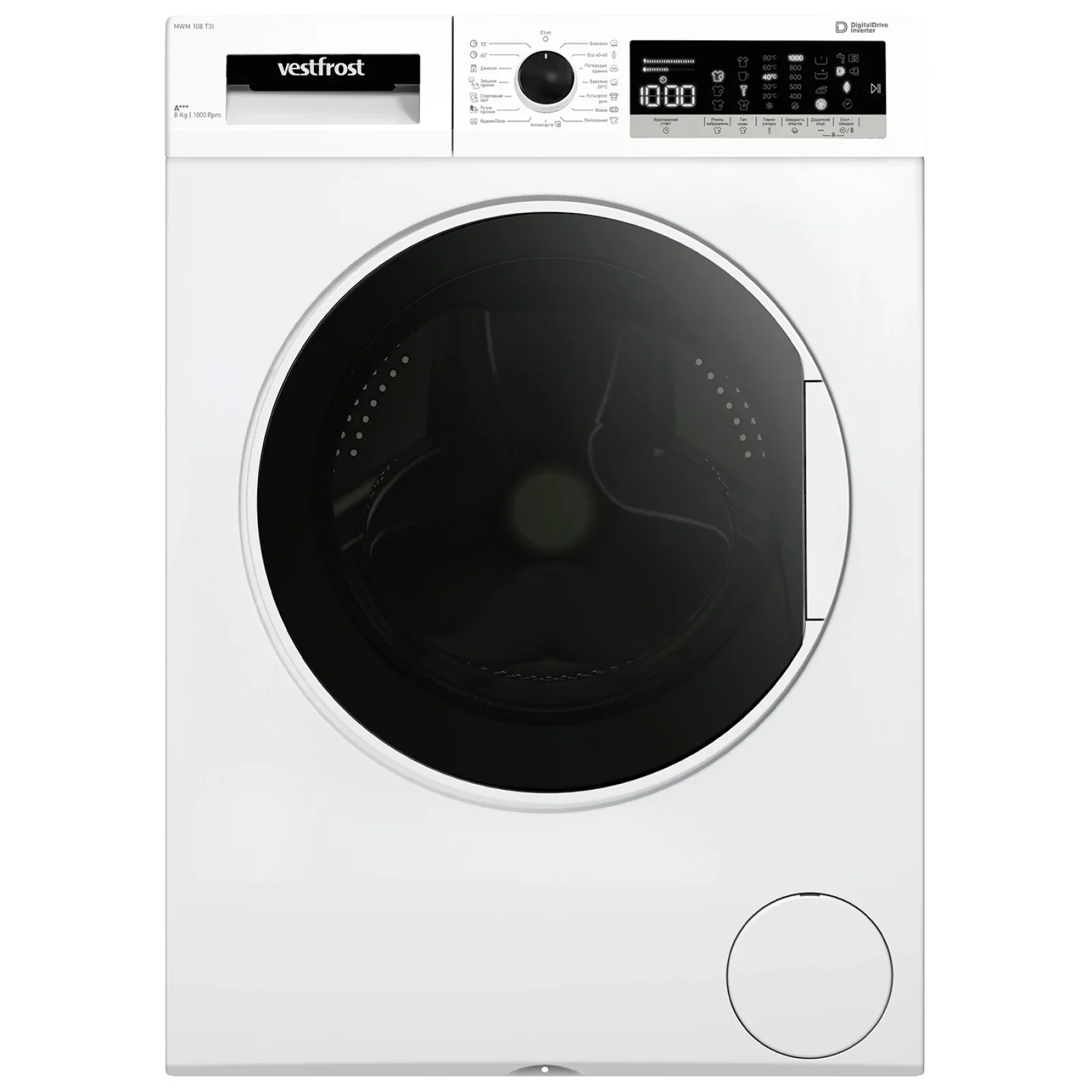 Пральна машина Vestfrost MWM 108 T3I UA