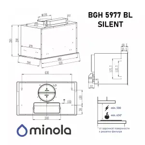 Витяжка Minola BGH 5977 BL Silent UA