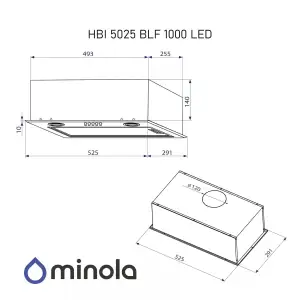 Витяжка Minola HBI 5025 BLF LED UA