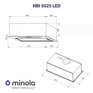Вытяжка Minola HBI 5025 I LED UA