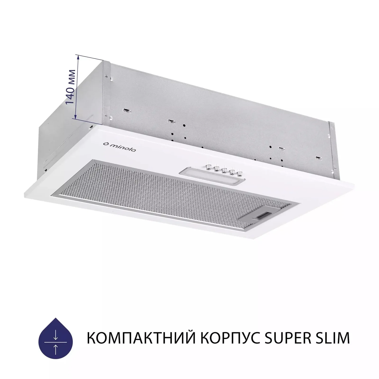 Вытяжка Minola HBI 5025 WH LED UA