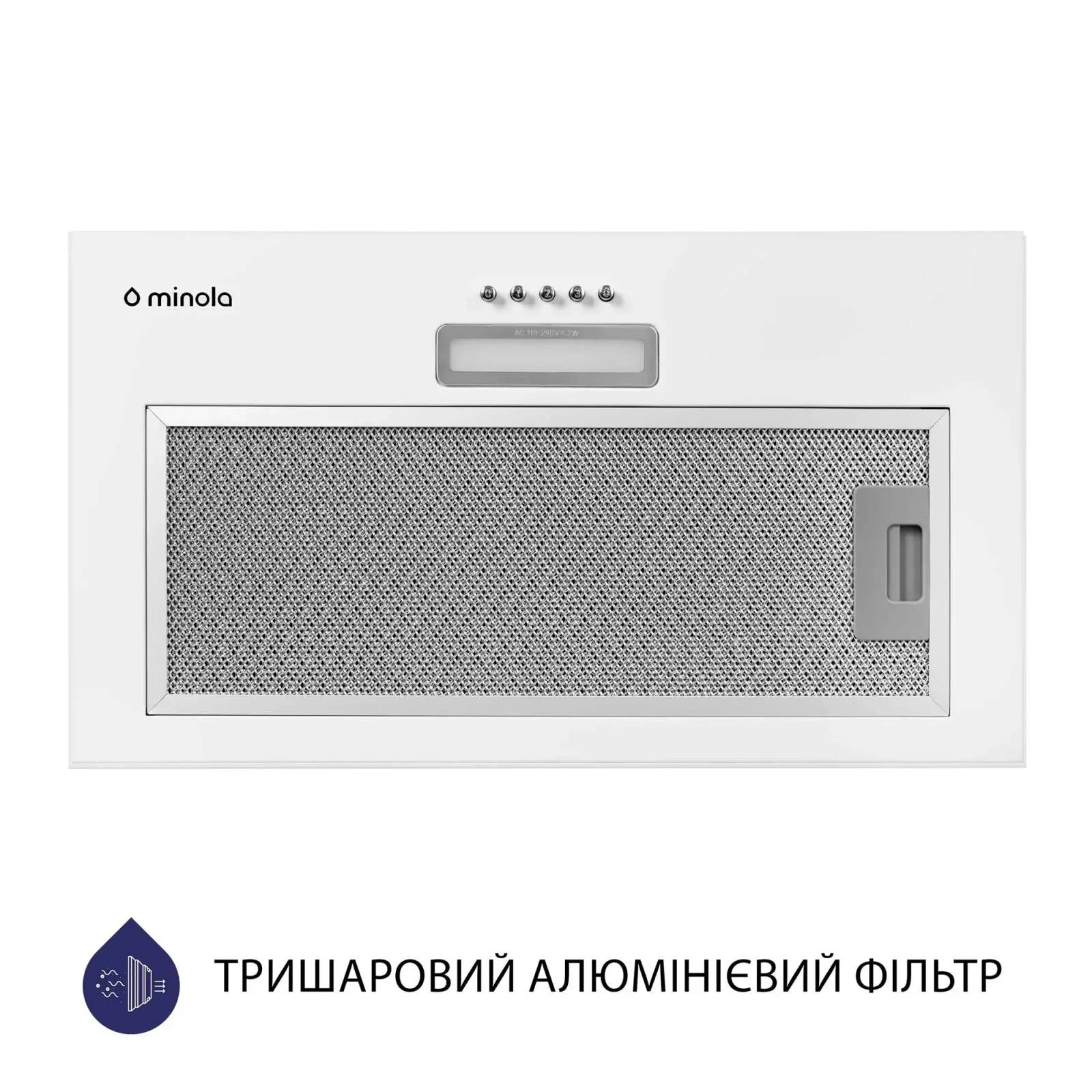 Вытяжка Minola HBI 5025 WH LED UA