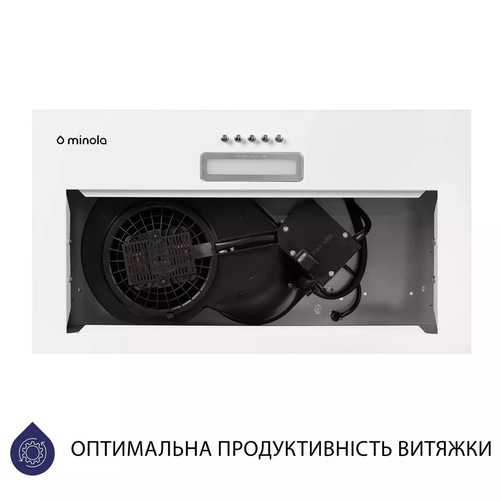 Вытяжка Minola HBI 5025 WH LED UA
