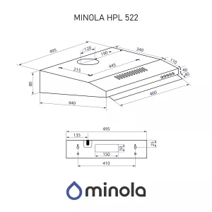 Витяжка Minola HPL 522 WH UA