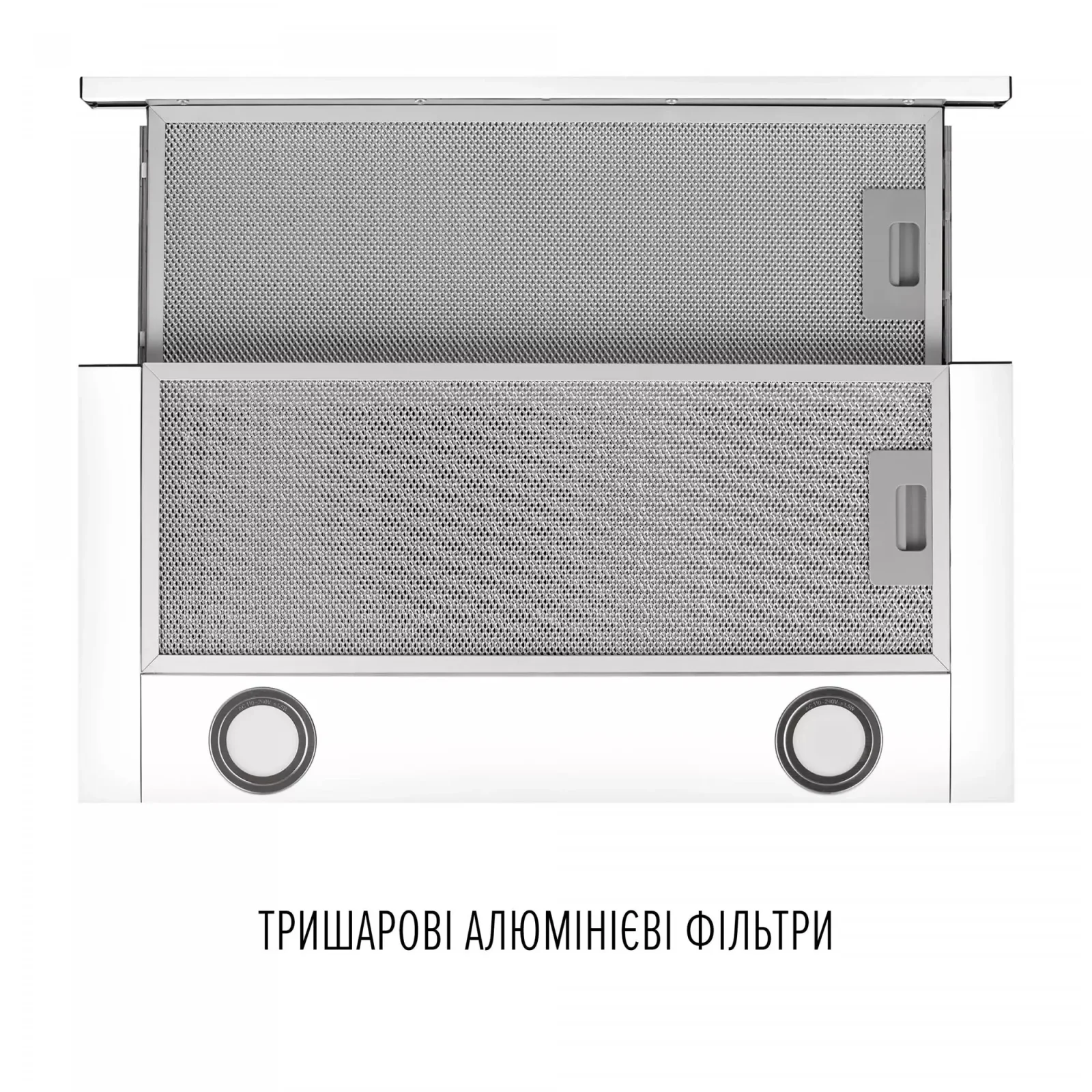 Витяжка Perfelli TL 6622 WH 1000 LED UA