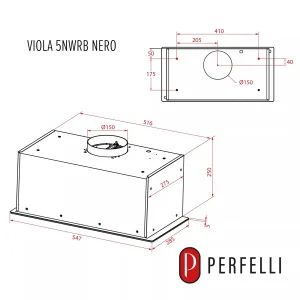 Витяжка Perfelli Viola 5NWRB Nero UA
