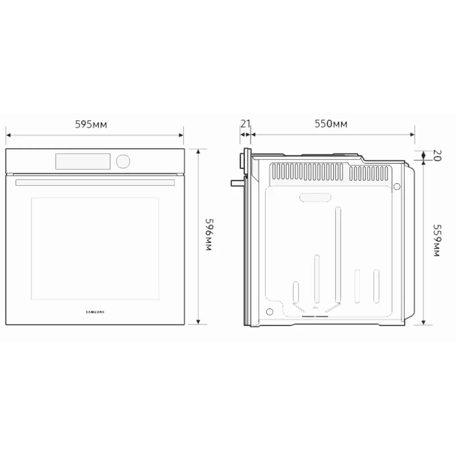 Электрический духовой шкаф Samsung NV7B4445UAS/WT UA