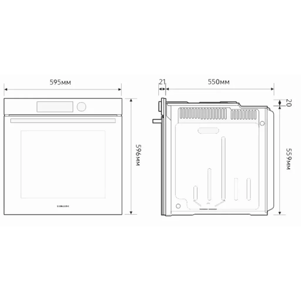 Духовой шкаф Samsung NV7B4245VAK/WT UA