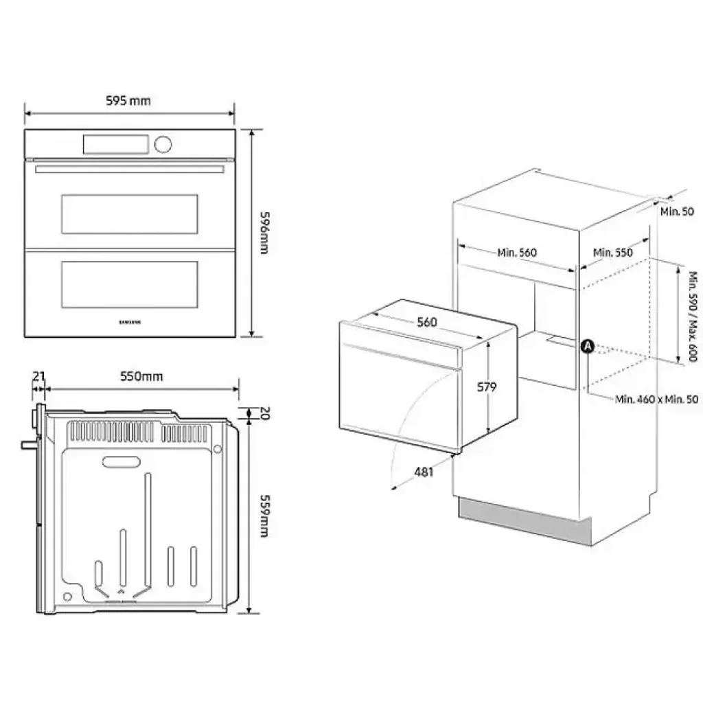 Духовой шкаф Samsung NV7B4345VAK/WT UA