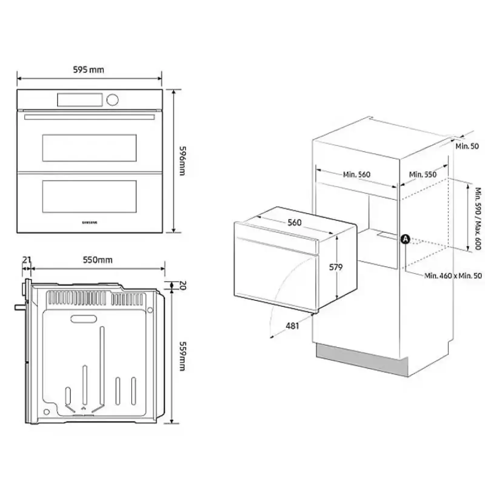 Духовой шкаф Samsung NV7B4345VAK/WT UA