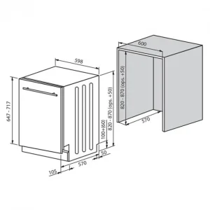 Встраиваемая посудомоечная машина Vestfrost BDW 6012 IL UA