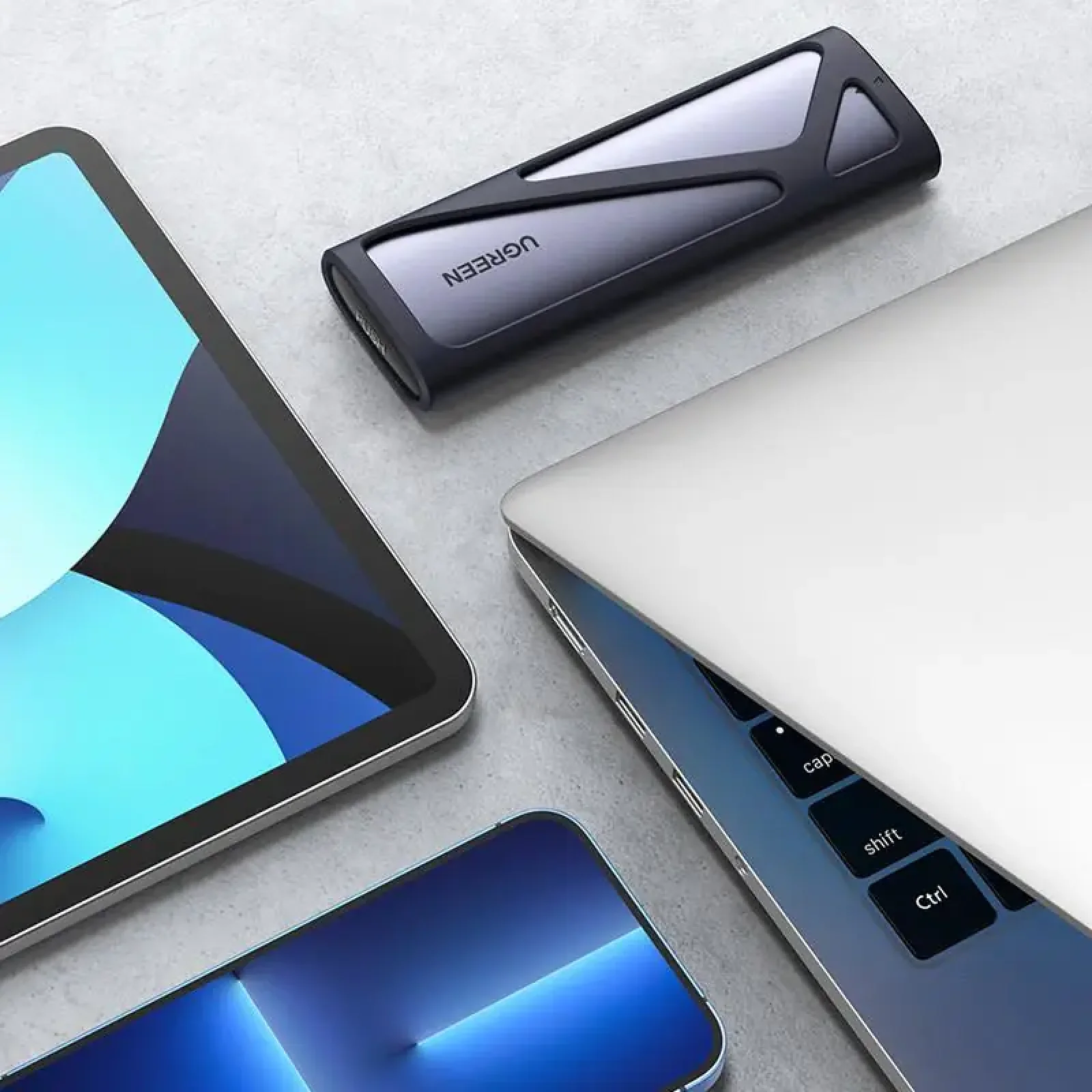 Зовнішня кишеня Ugreen для SSD M.2 (NVMe) M-Key 3.2 Gen2 CM400 Gray (90264) UA