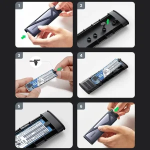 Зовнішня кишеня Ugreen для SSD M.2 (NVMe) M-Key 3.2 Gen2 CM400 Gray (90264) UA