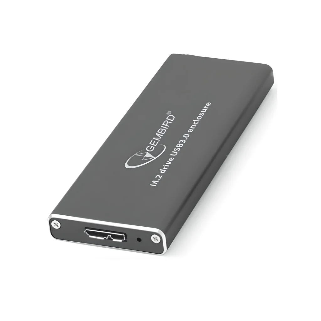 Зовнішня кишеня Gembird для підключення SSD M.2, USB 3.0, алюміній, Black (EE2280-U3C-01) UA