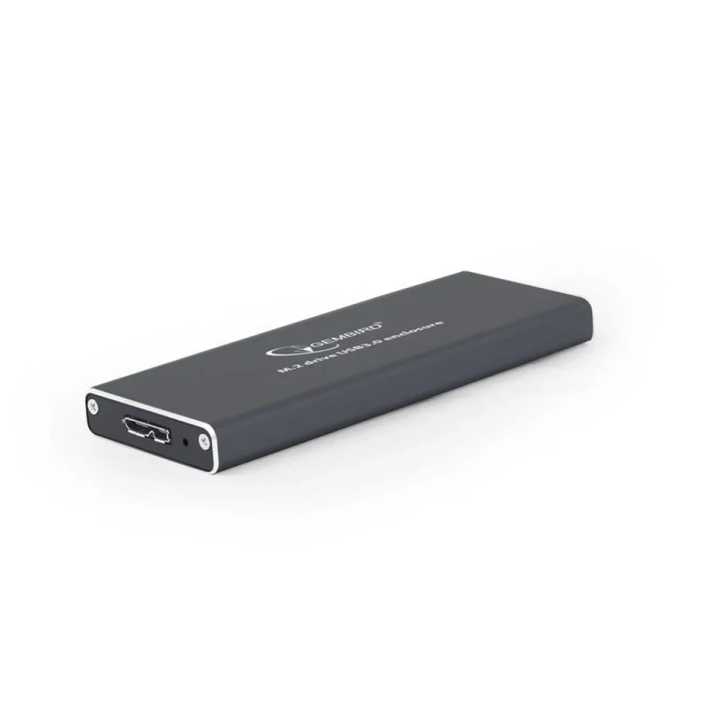Зовнішня кишеня Gembird для підключення SSD M.2, USB 3.0, алюміній, Black (EE2280-U3C-01) UA