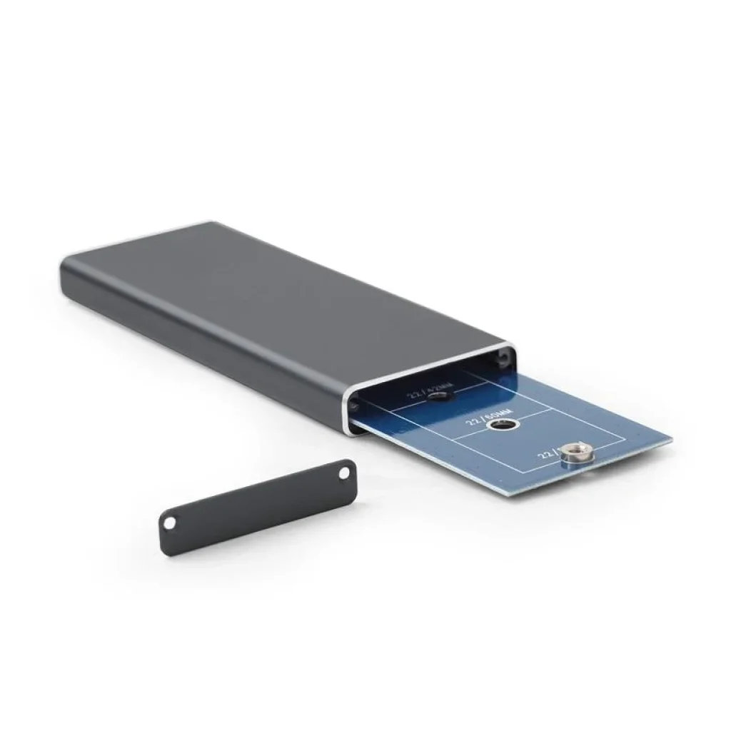 Зовнішня кишеня Gembird для підключення SSD M.2, USB 3.0, алюміній, Black (EE2280-U3C-01) UA
