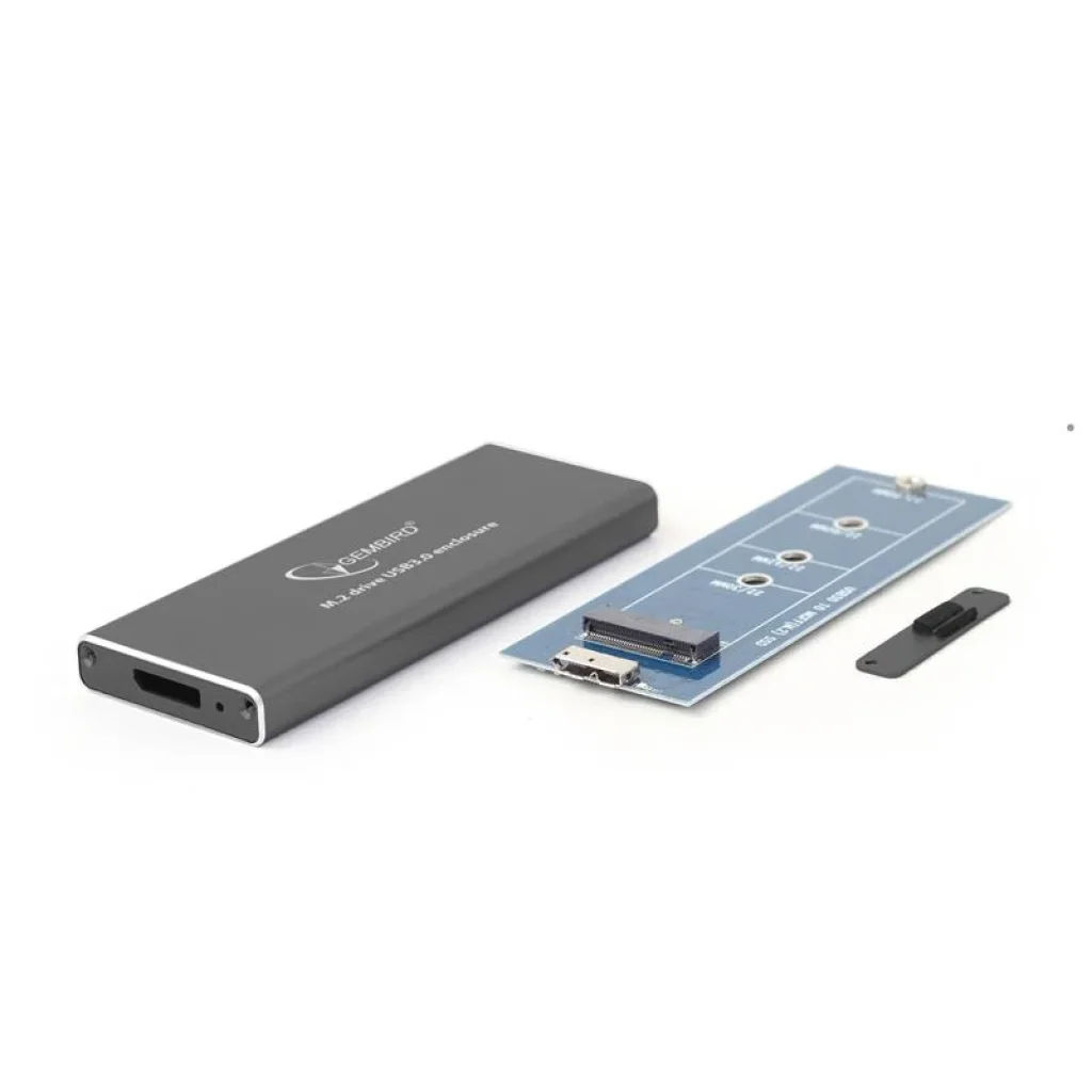 Зовнішня кишеня Gembird для підключення SSD M.2, USB 3.0, алюміній, Black (EE2280-U3C-01) UA