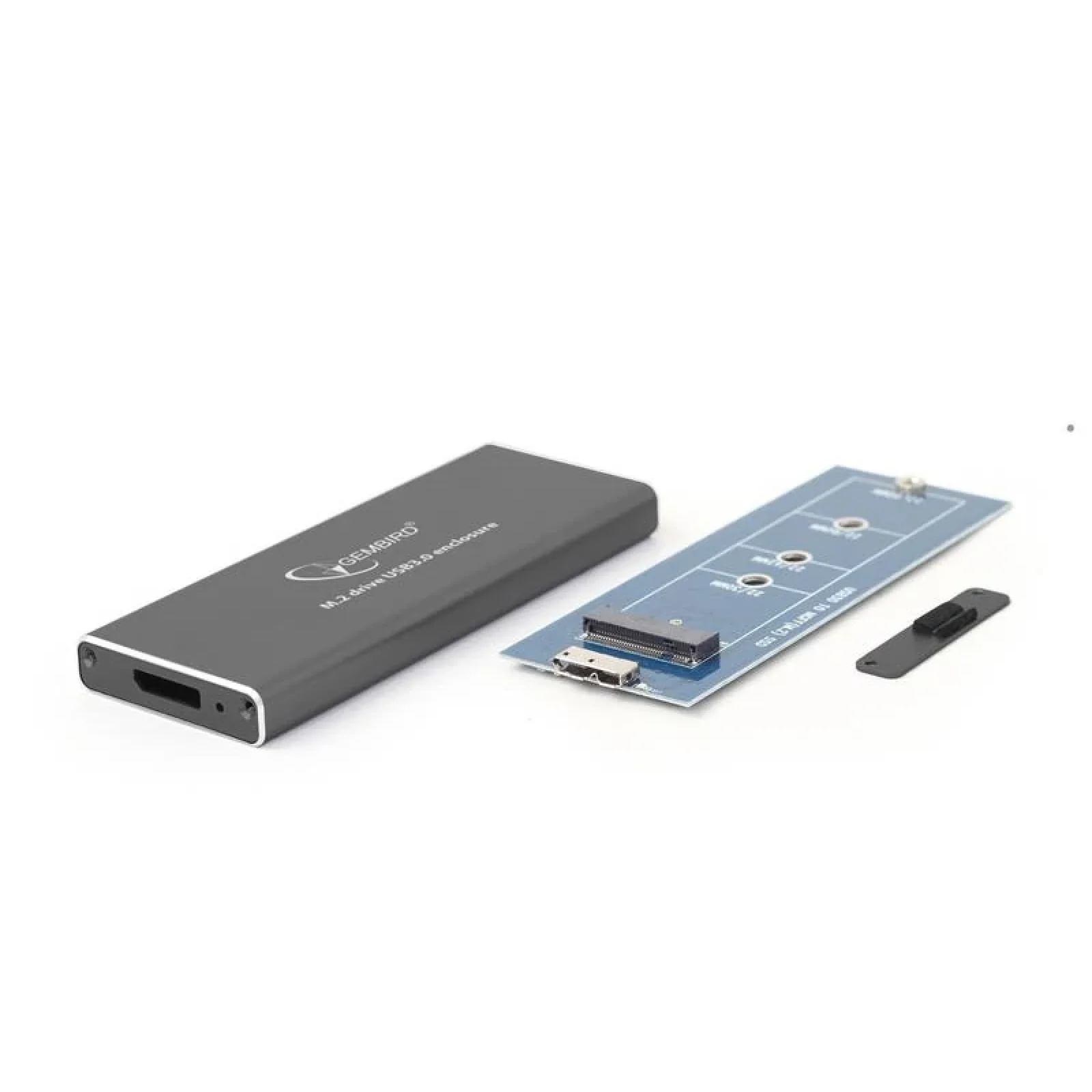 Зовнішня кишеня Gembird для підключення SSD M.2, USB 3.0, алюміній, Black (EE2280-U3C-01) UA