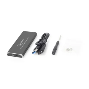 Зовнішня кишеня Gembird для підключення SSD M.2, USB 3.0, алюміній, Black (EE2280-U3C-01) UA